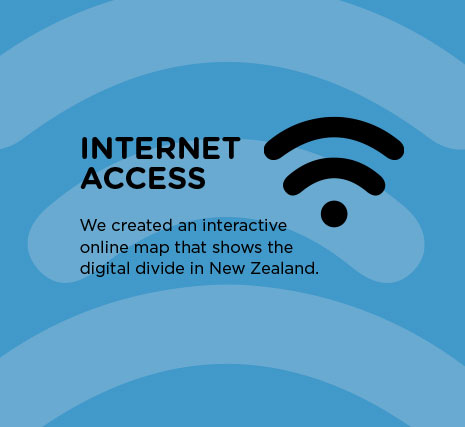 We created an interactive online map that shows the digital divide in New Zealand.